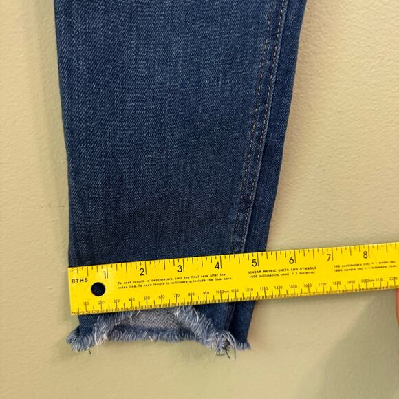 Rag & Bone Jeans Women 26 Blue Medium Wash High Rise Ankle Skinny Raw Hem - Picture 12 of 15